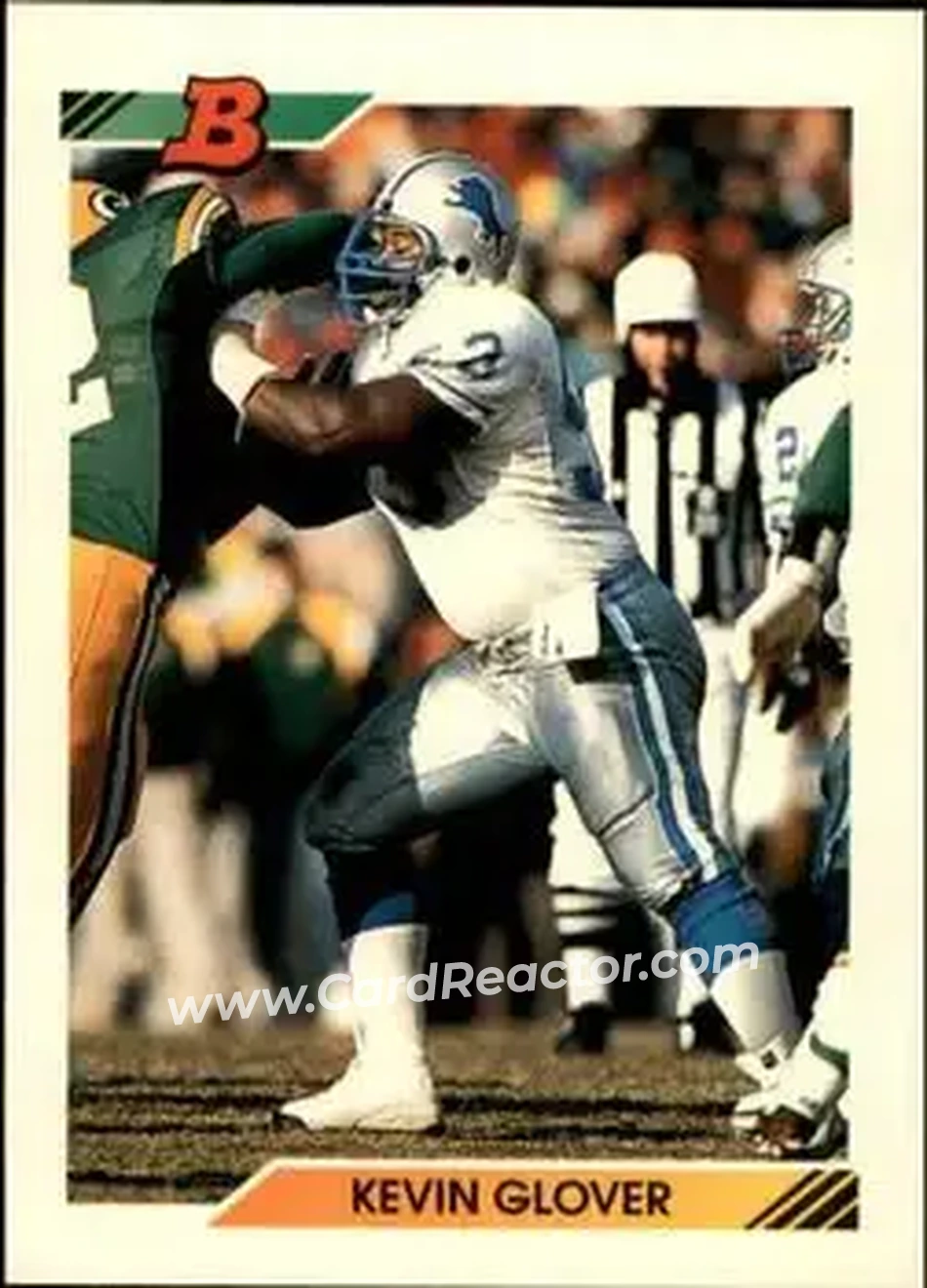 1992 Bowman #520 - Kevin Glover - Detroit Lions - Front