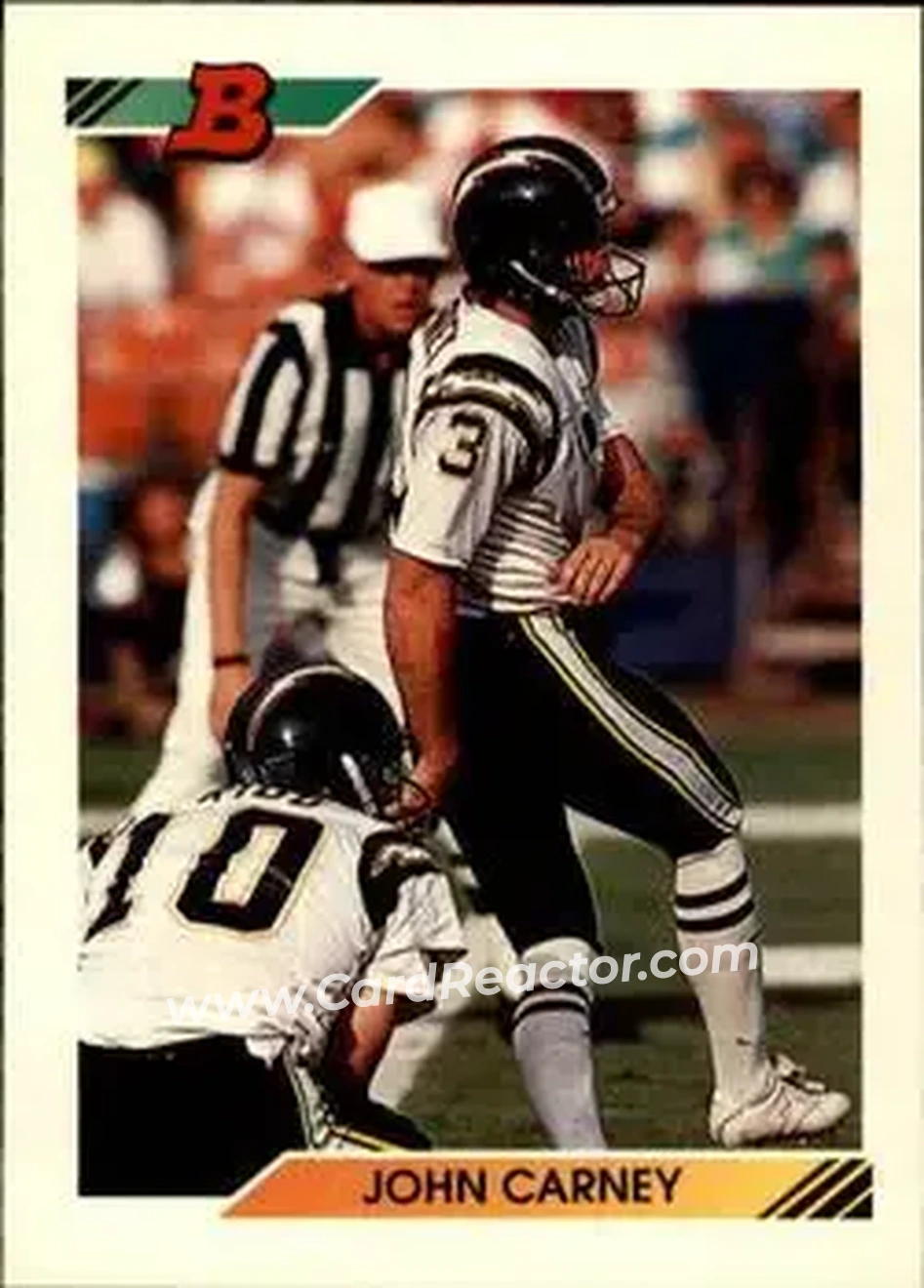 1992 Bowman #526 - John Carney - San Diego Chargers - Front