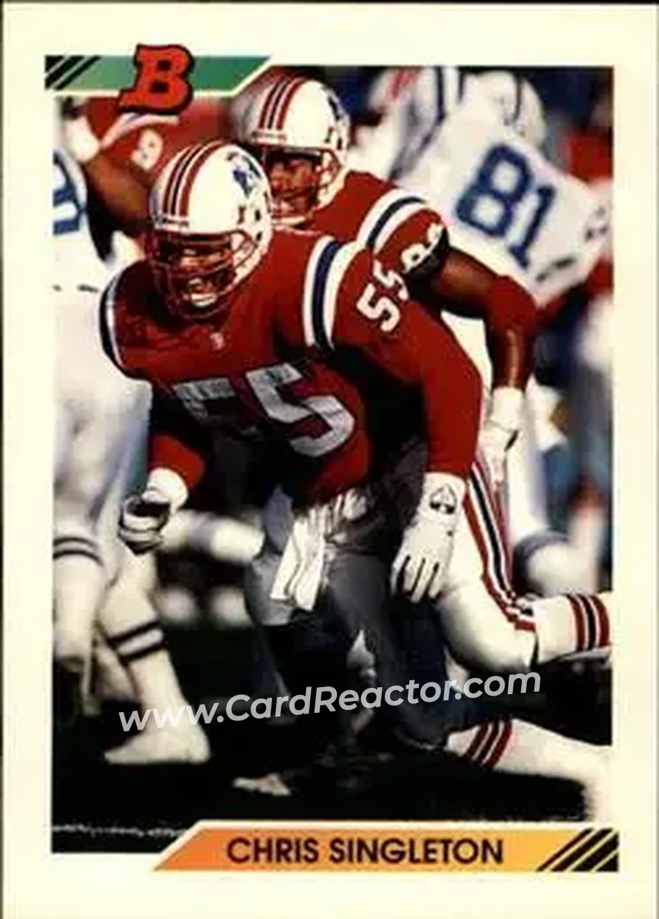 1992 Bowman #534 - Chris Singleton - New England Patriots - Front