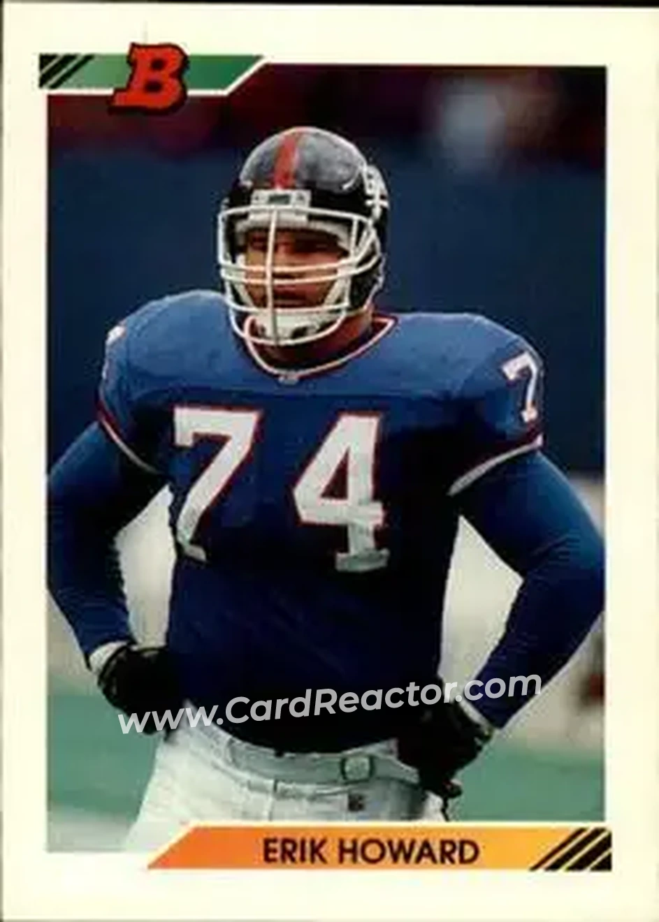 1992 Bowman #537 - Erik Howard - New York Giants - Front