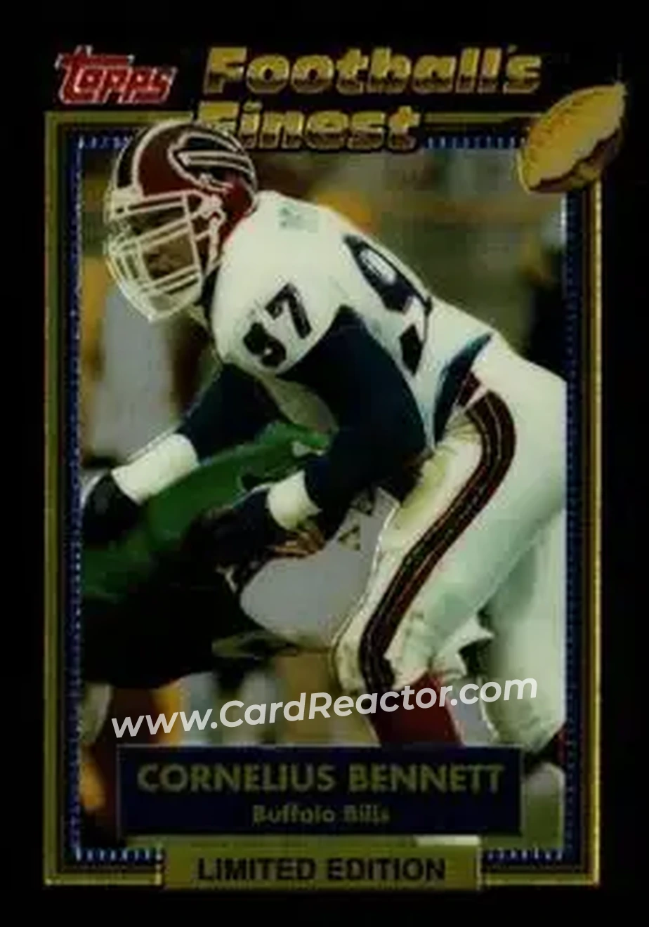 1992 Finest #2 - Cornelius Bennett - Buffalo Bills - Front