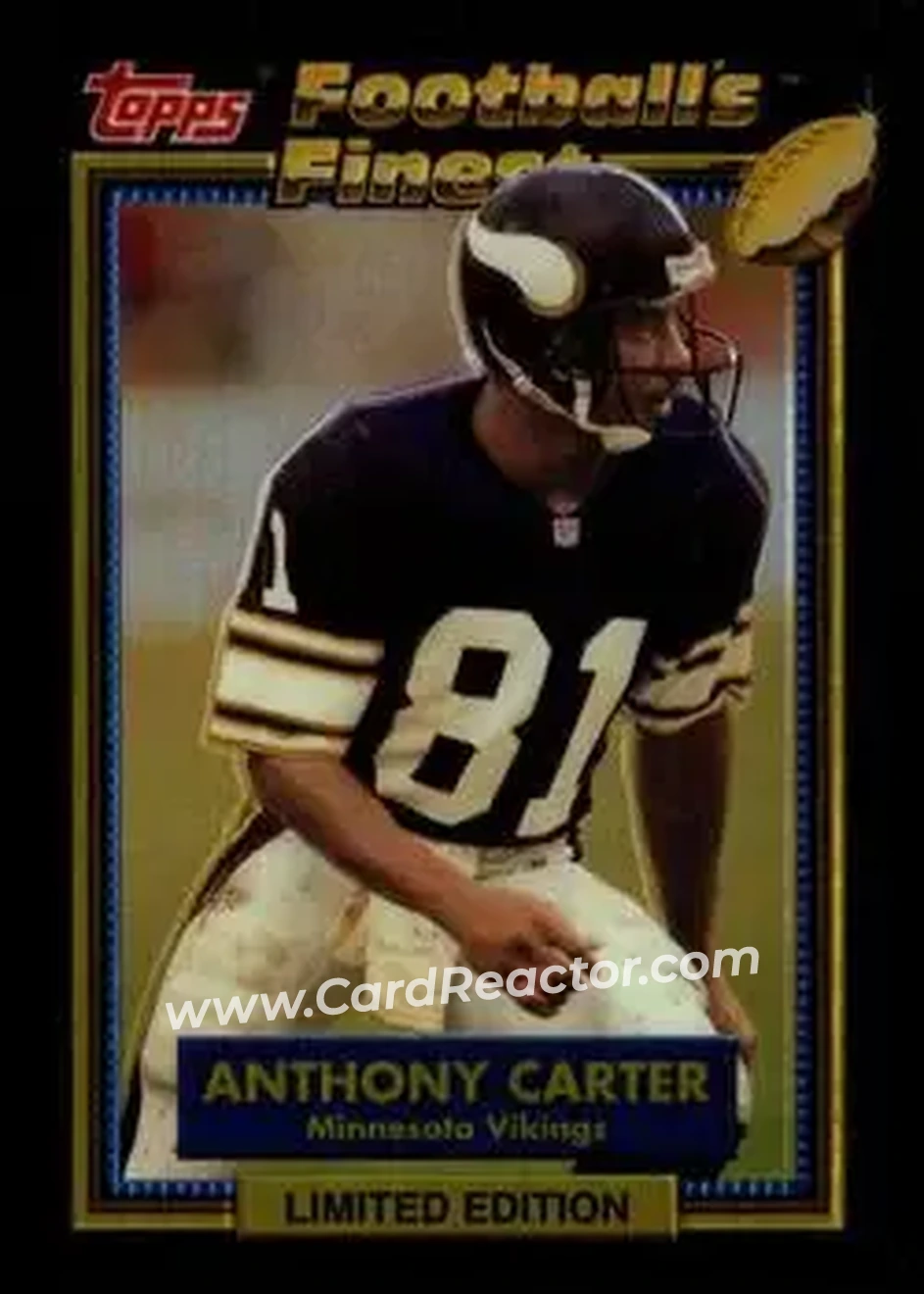 1992 Finest #4 - Anthony Carter - Minnesota Vikings - Front