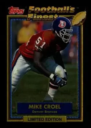 1992 Finest #5 - Mike Croel - Denver Broncos 1992 Finest #5 - Mike Croel - Denver Broncos