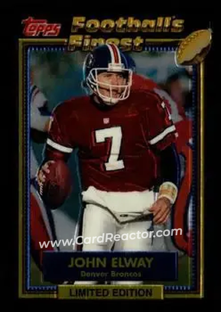 1992 Finest #6 - John Elway - Denver Broncos - Front