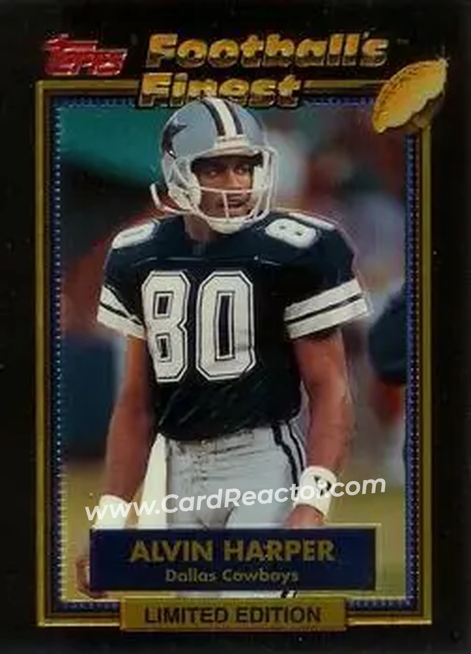 1992 Finest #10 - Alvin Harper - Dallas Cowboys - Front 1992 Finest #10 - Alvin Harper - Dallas Cowboys - Front