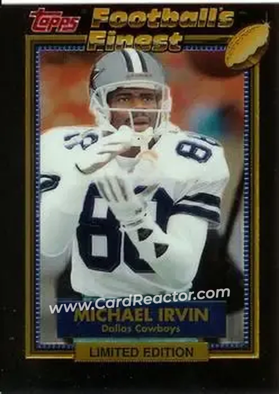 1992 Finest #11 - Michael Irvin - Dallas Cowboys - Front 1992 Finest #11 - Michael Irvin - Dallas Cowboys - Front