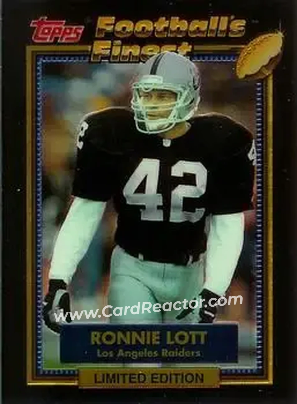 1992 Finest #15 - Ronnie Lott - Los Angeles Raiders - Front