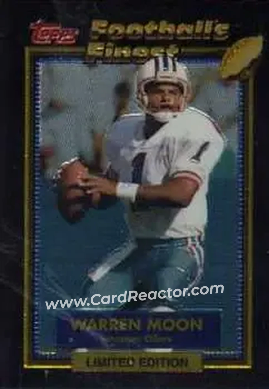 1992 Finest #19 - Warren Moon - Houston Oilers - Front
