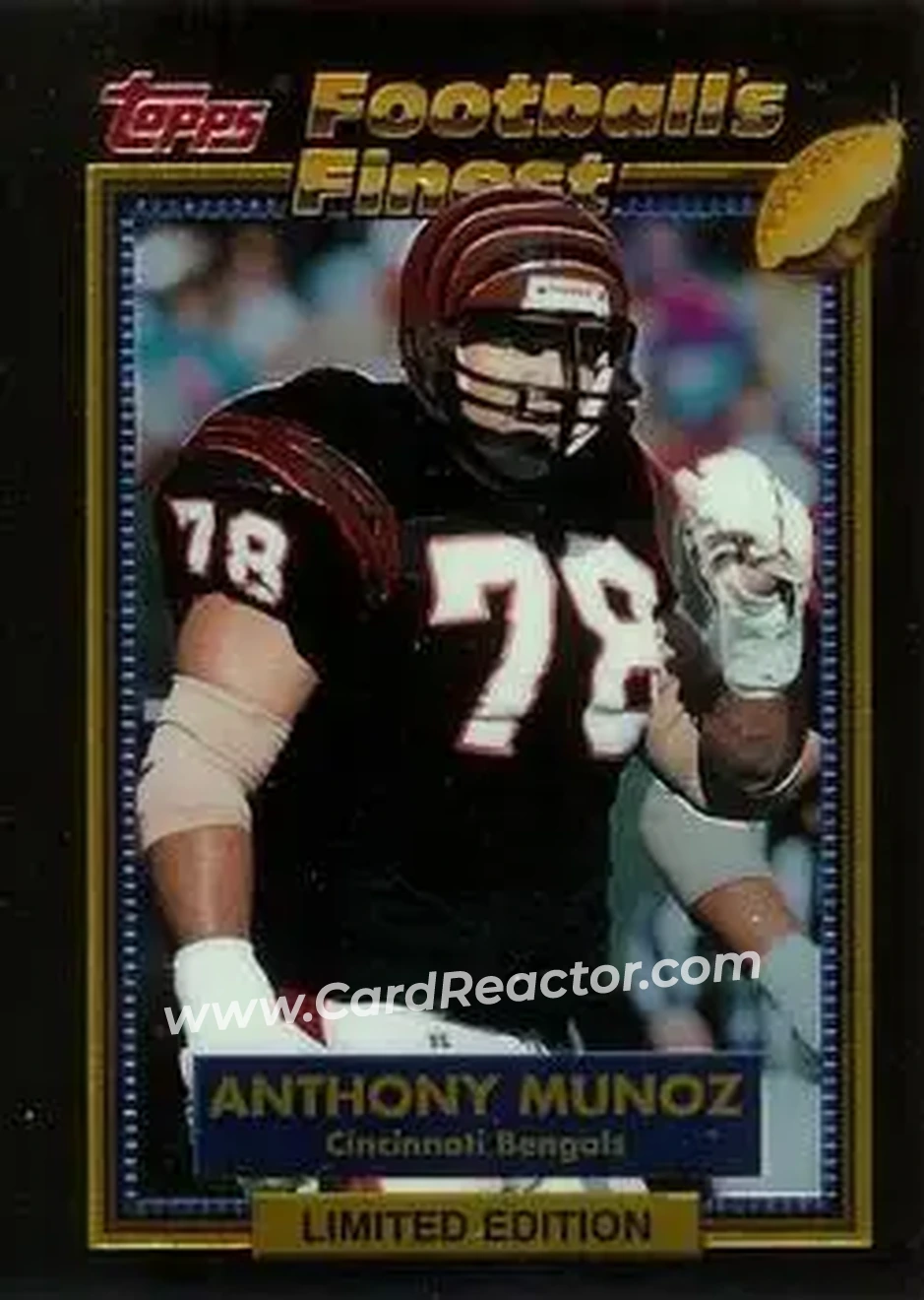 1992 Finest #21 - Anthony Munoz - Cincinnati Bengals - Front