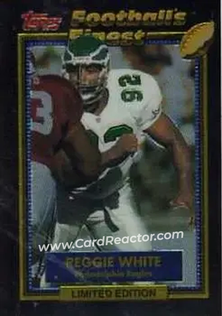 1992 Finest #32 - Reggie White - Philadelphia Eagles - Front 1992 Finest #32 - Reggie White - Philadelphia Eagles - Front