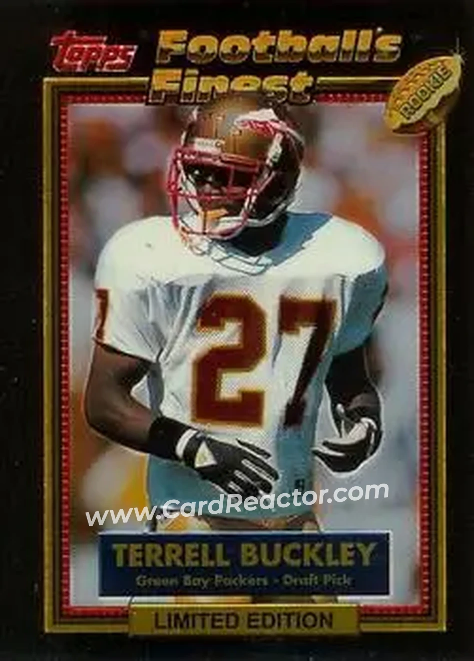 1992 Finest #35 - Terrell Buckley - Green Bay Packers - Front