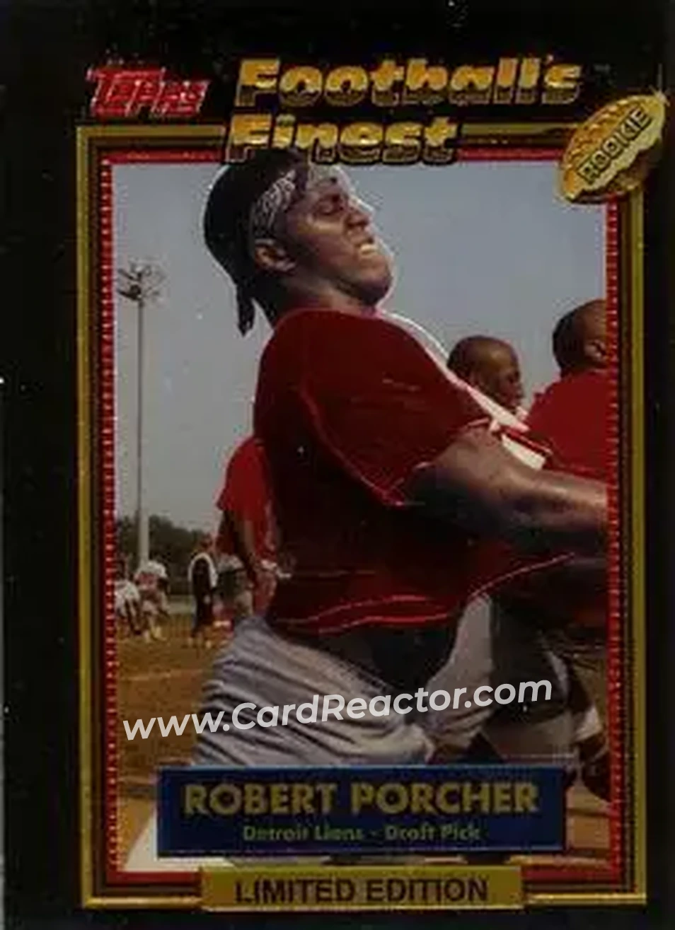 1992 Finest #40 - Robert Porcher - Detroit Lions - Front