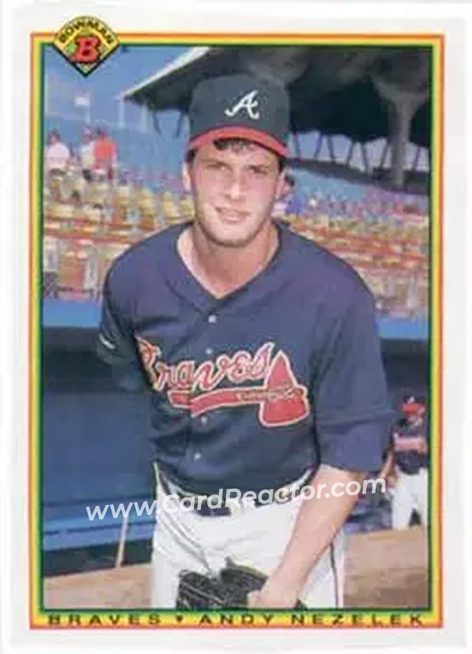 1990 Bowman #3 - Andy Nezelek - Atlanta Braves - Front 1990 Bowman #3 - Andy Nezelek - Atlanta Braves - Front