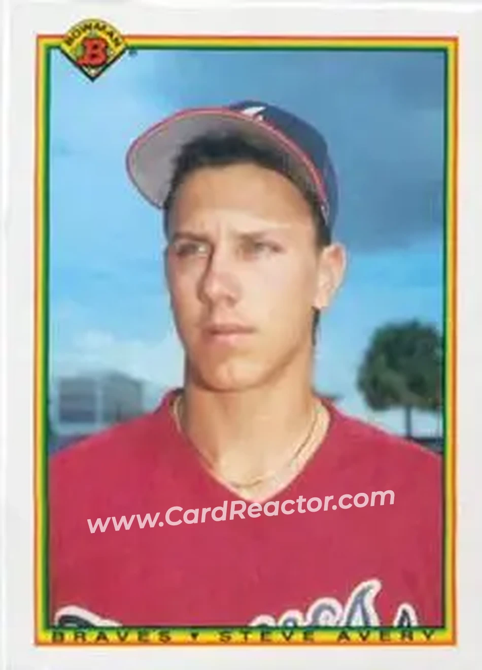 1990 Bowman #9 - Steve Avery - Atlanta Braves - Front 1990 Bowman #9 - Steve Avery - Atlanta Braves - Front