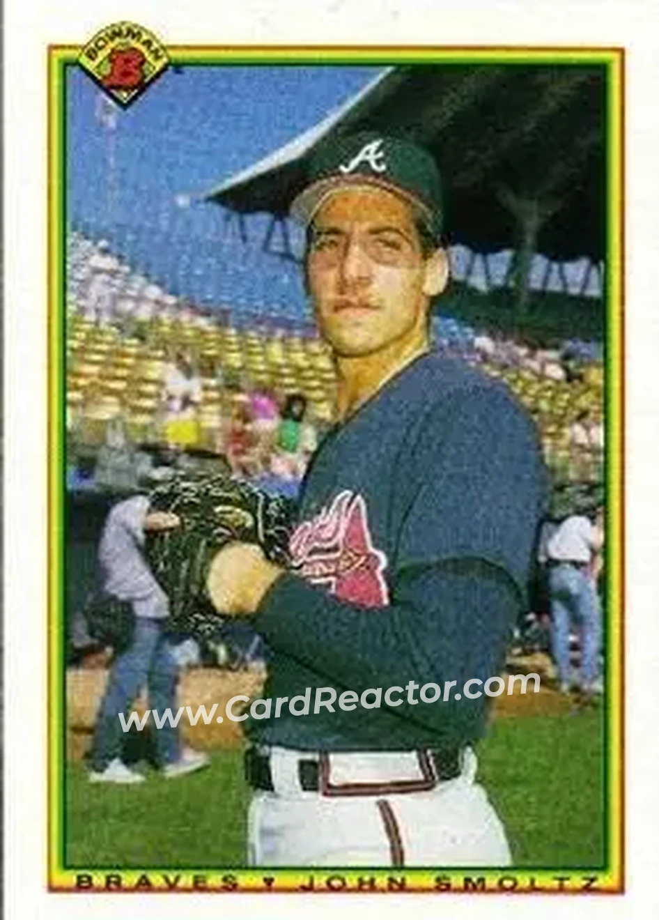 1990 Bowman #10 - John Smoltz - Atlanta Braves - Front 1990 Bowman #10 - John Smoltz - Atlanta Braves - Front