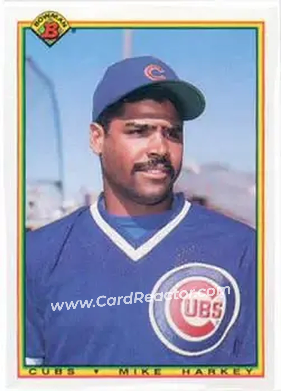 1990 Bowman #28 - Mike Harkey - Chicago Cubs - Front