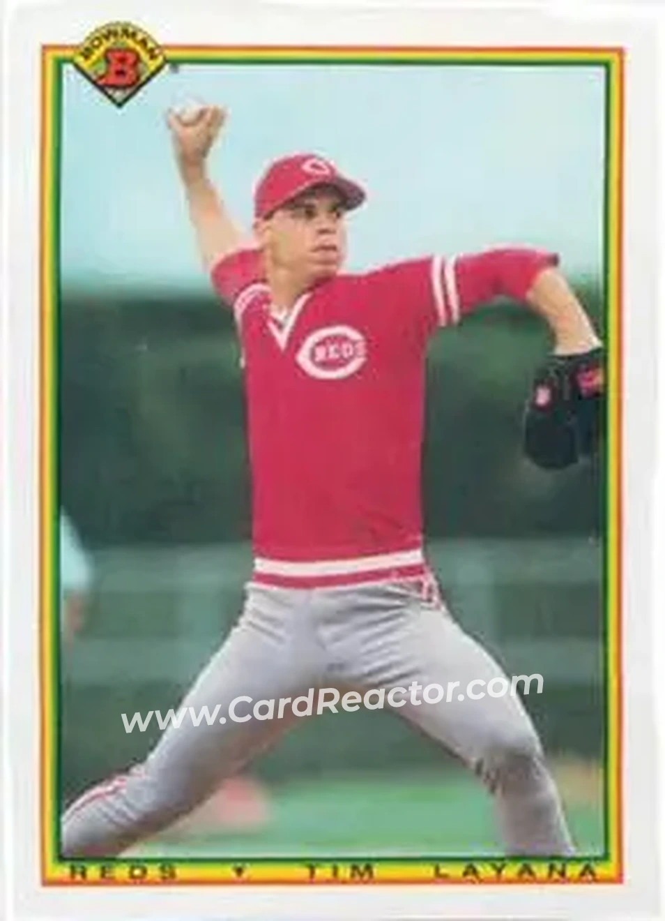 1990 Bowman #41 - Tim Layana - Cincinnati Reds - Front