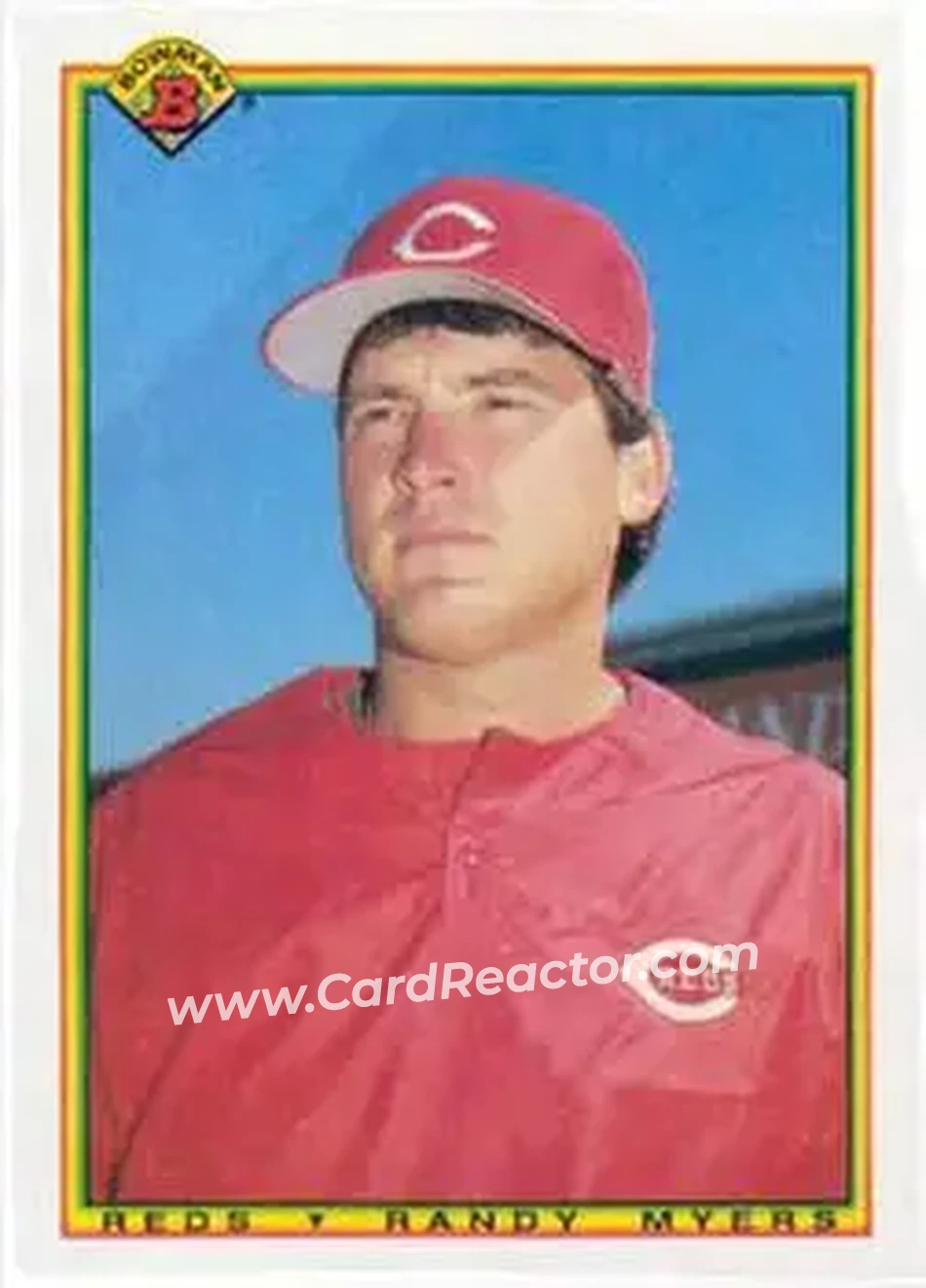 1990 Bowman #47 - Randy Myers - Cincinnati Reds - Front 1990 Bowman #47 - Randy Myers - Cincinnati Reds - Front