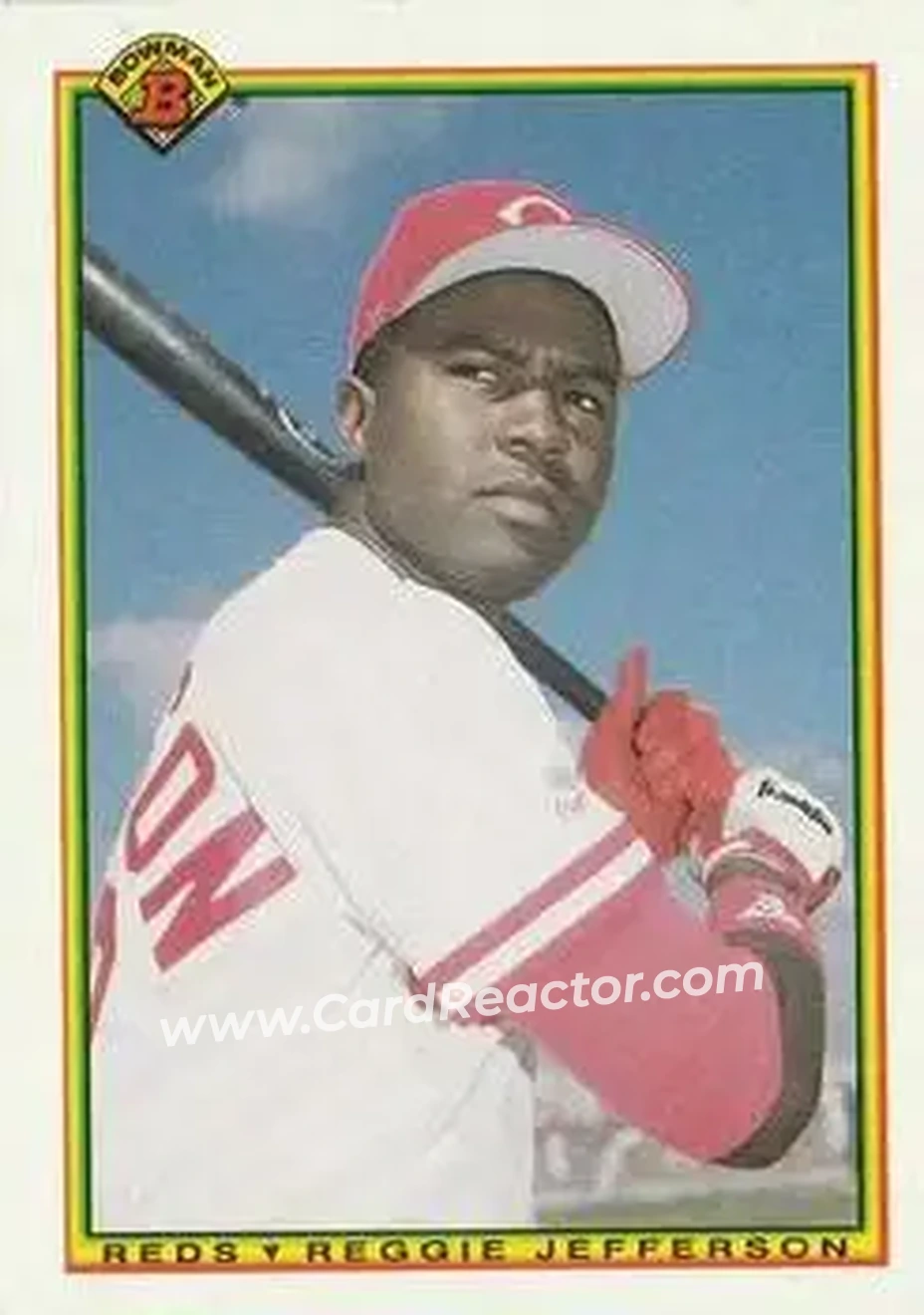 1990 Bowman #51 - Reggie Jefferson - Cincinnati Reds - Front