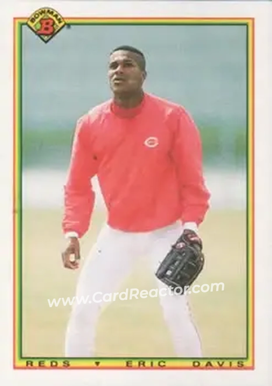 1990 Bowman #58 - Eric Davis - Cincinnati Reds - Front