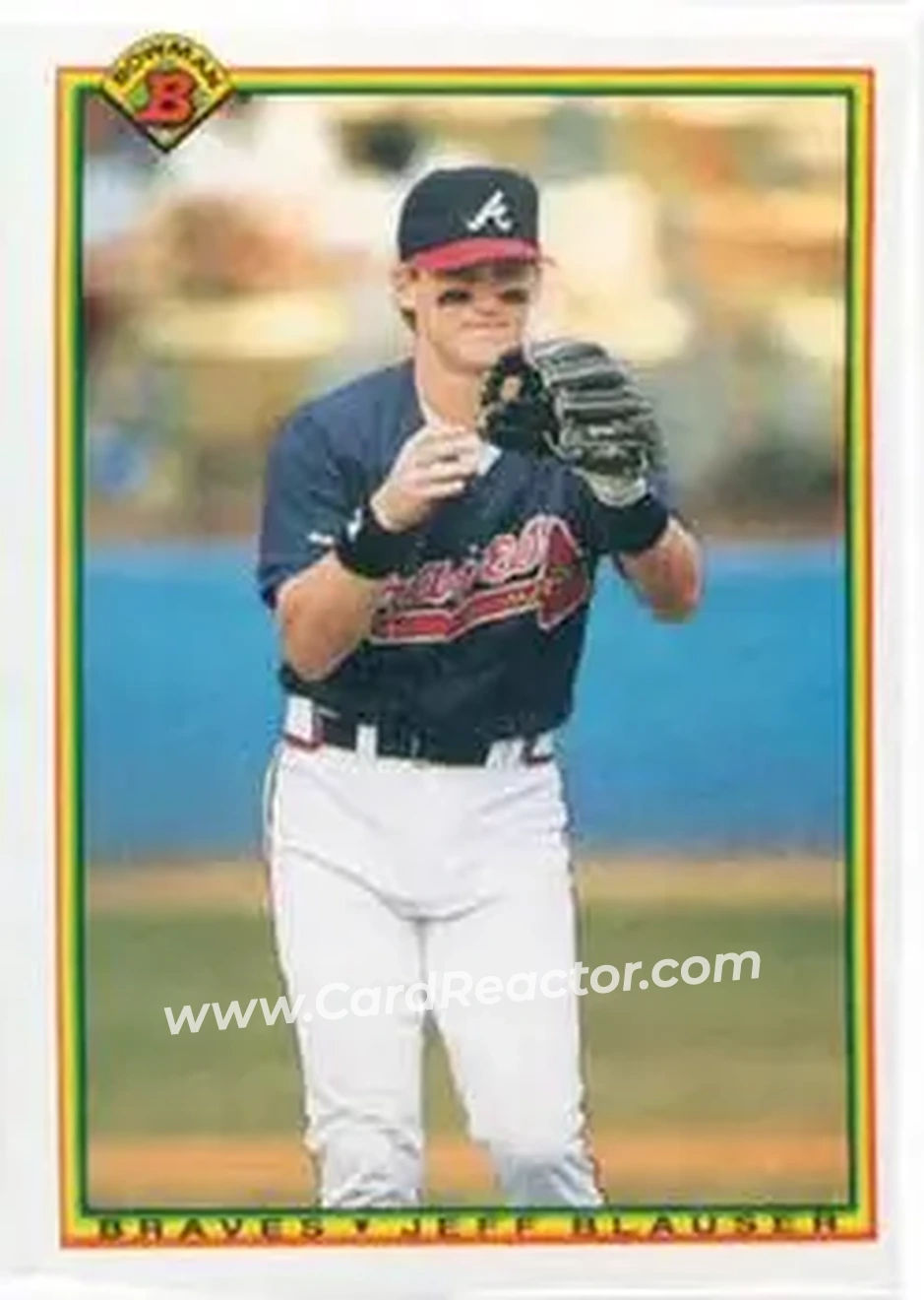 1990 Bowman #15 - Jeff Blauser - Atlanta Braves - Front