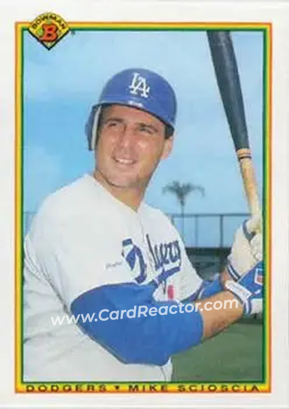 1990 Bowman #89 - Mike Scioscia - Los Angeles Dodgers - Front