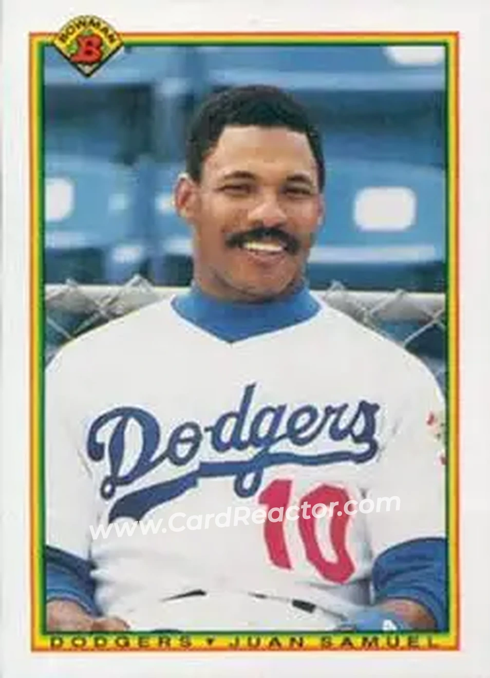1990 Bowman #91 - Juan Samuel - Los Angeles Dodgers - Front