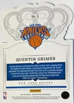Back of Quentin Grimes