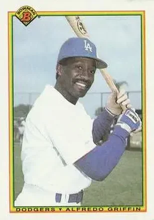 1990 Bowman #95 - Alfredo Griffin - Los Angeles Dodgers 1990 Bowman #95 - Alfredo Griffin - Los Angeles Dodgers