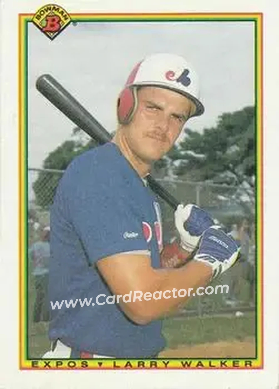 1990 Bowman #117 - Larry Walker - Montreal Expos - Front