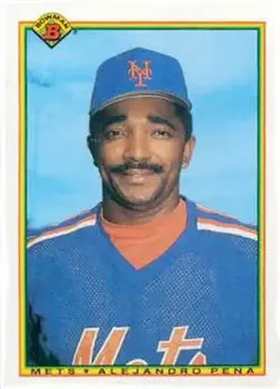 1990 Bowman #124 - Alejandro Pena - New York Mets 1990 Bowman #124 - Alejandro Pena - New York Mets