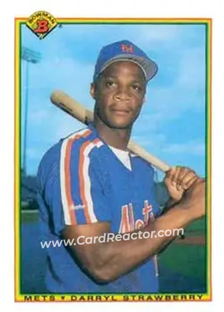 1990 Bowman #141 - Darryl Strawberry - New York Mets - Front 1990 Bowman #141 - Darryl Strawberry - New York Mets - Front