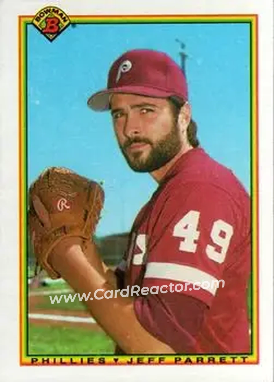 1990 Bowman #149 - Jeff Parrett - Philadelphia Phillies - Front