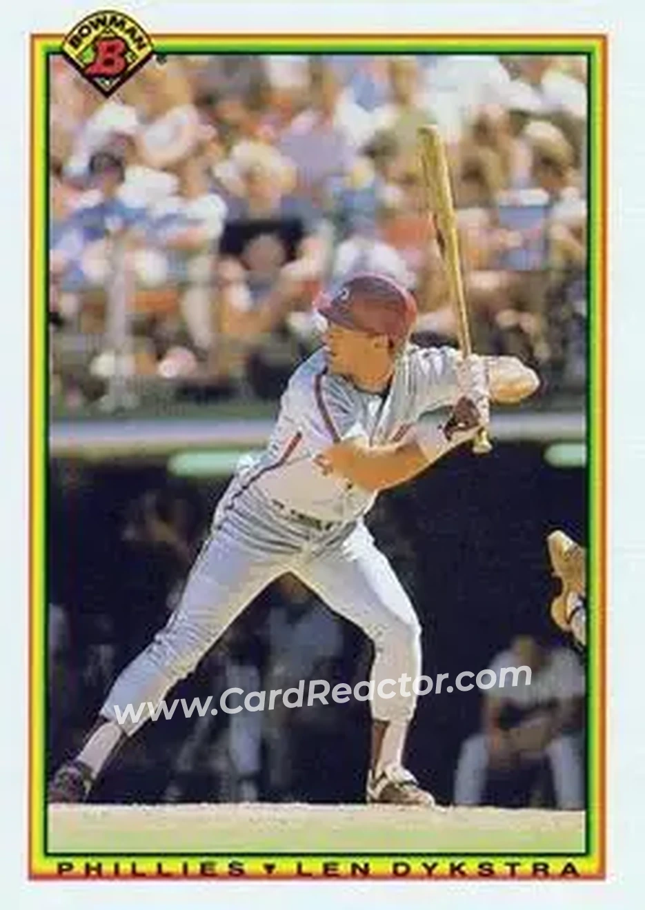 1990 Bowman #152 - Len Dykstra - Philadelphia Phillies - Front