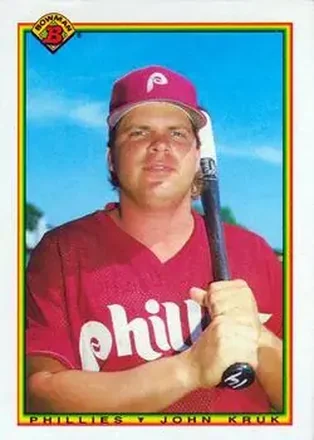 1990 Bowman #154 - John Kruk - Philadelphia Phillies