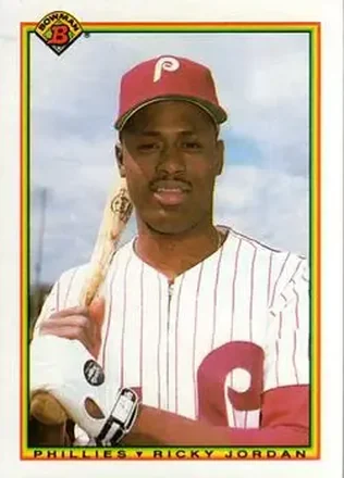 1990 Bowman #156 - Ricky Jordan - Philadelphia Phillies