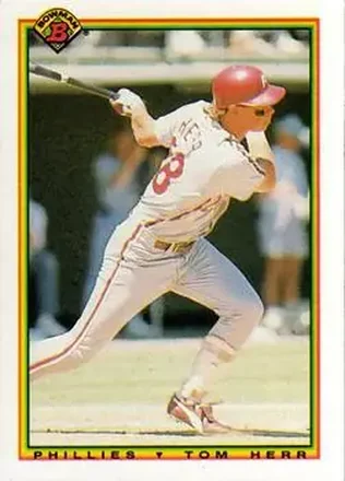 1990 Bowman #159 - Tom Herr - Philadelphia Phillies 1990 Bowman #159 - Tom Herr - Philadelphia Phillies