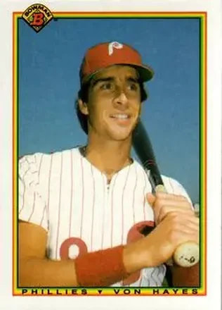 1990 Bowman #160 - Von Hayes - Philadelphia Phillies 1990 Bowman #160 - Von Hayes - Philadelphia Phillies