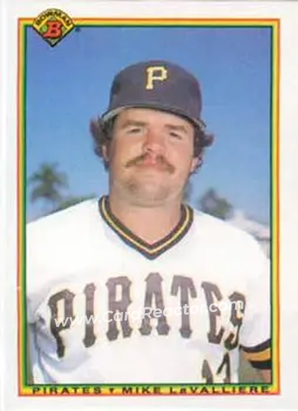 1990 Bowman #172 - Mike LaValliere - Pittsburgh Pirates - Front