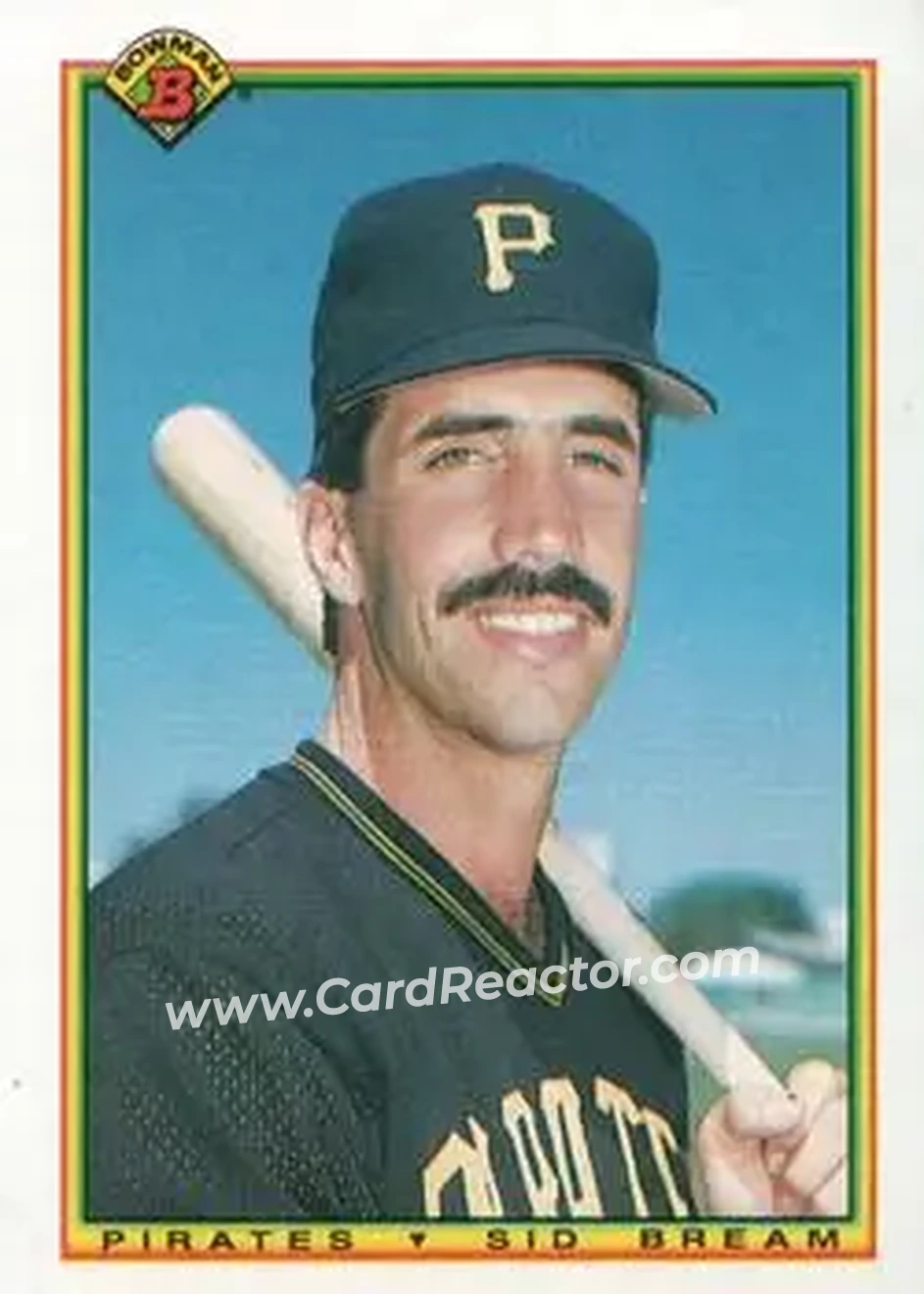1990 Bowman #175 - Sid Bream - Pittsburgh Pirates - Front
