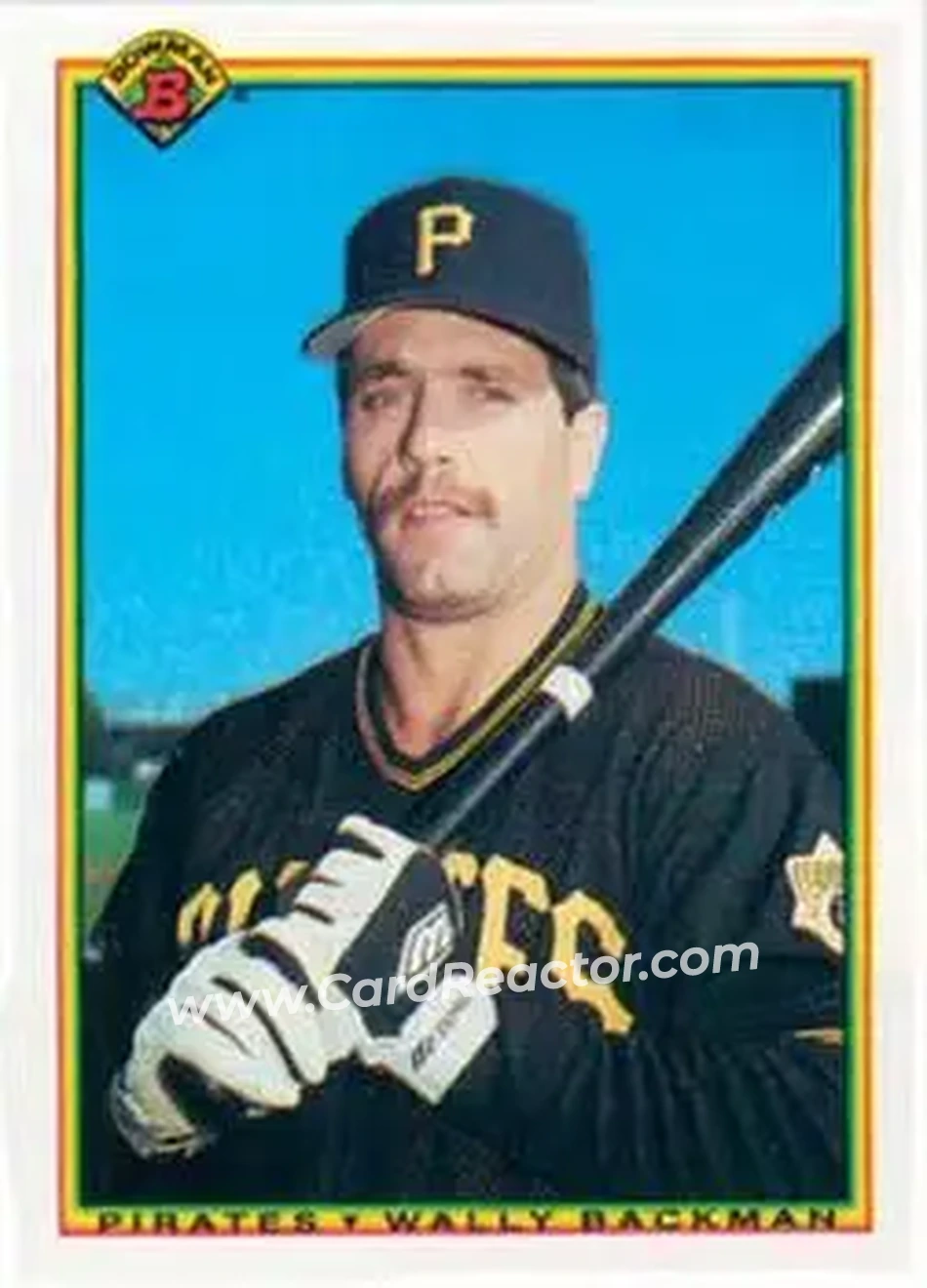 1990 Bowman #177 - Wally Backman - Pittsburgh Pirates - Front