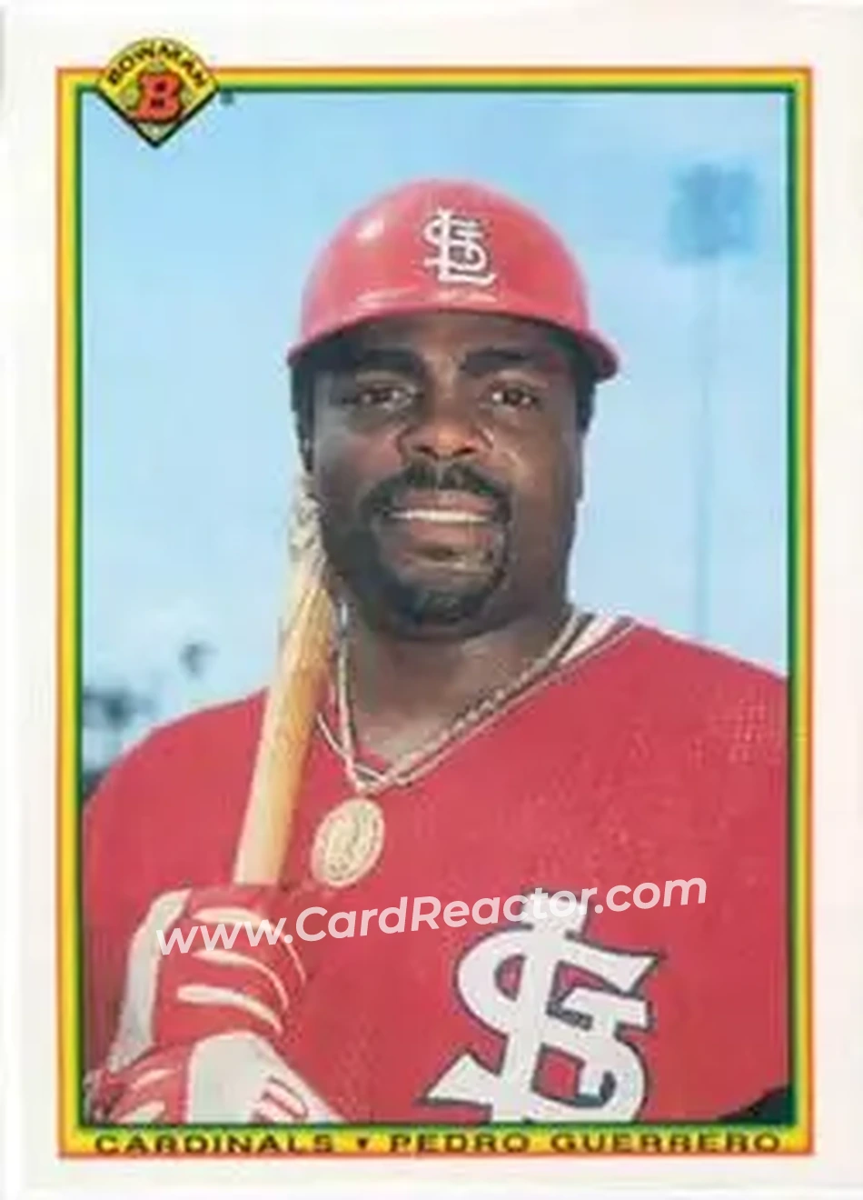 1990 Bowman #201 - Pedro Guerrero - St. Louis Cardinals - Front