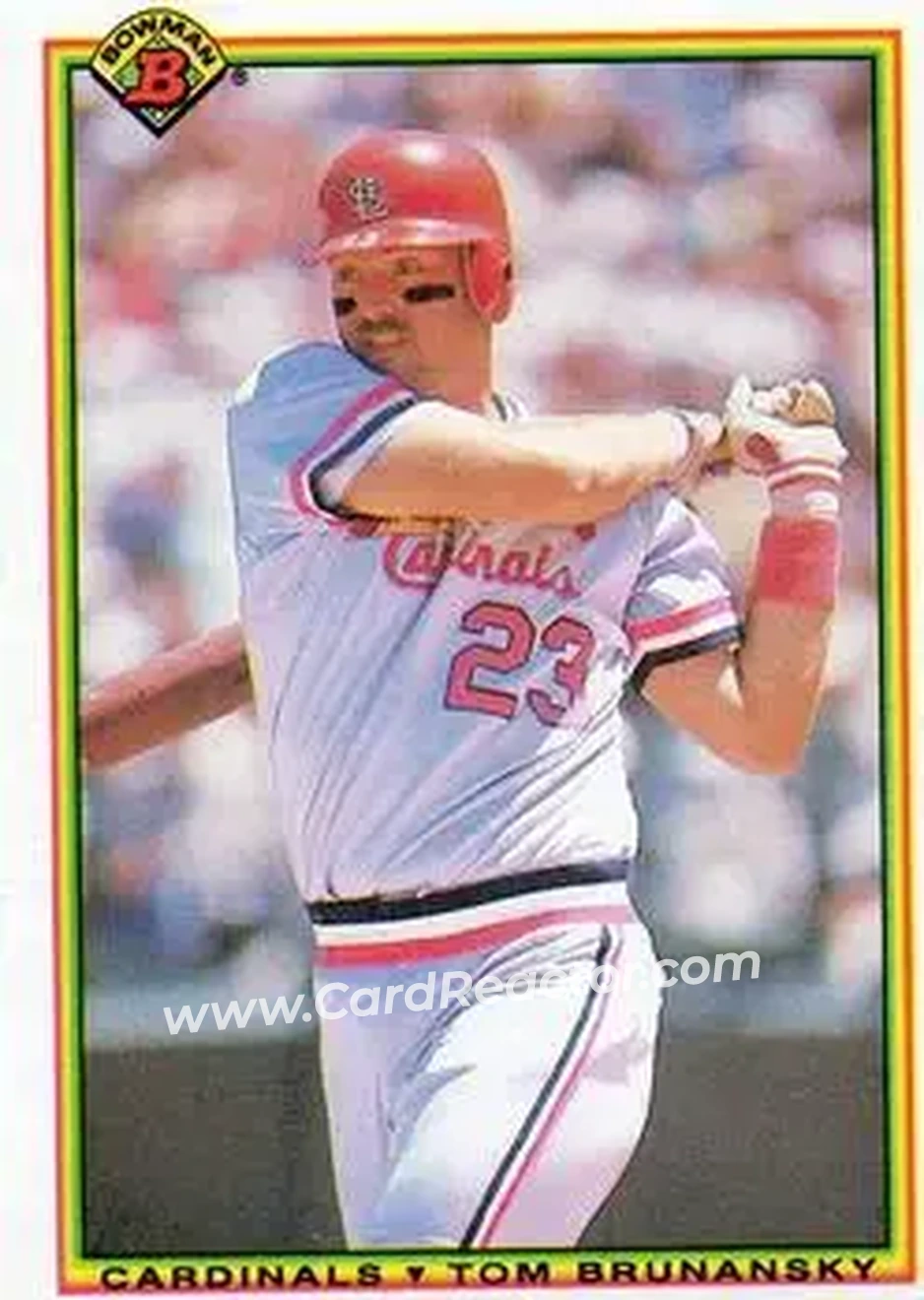 1990 Bowman #202 - Tom Brunansky - St. Louis Cardinals - Front