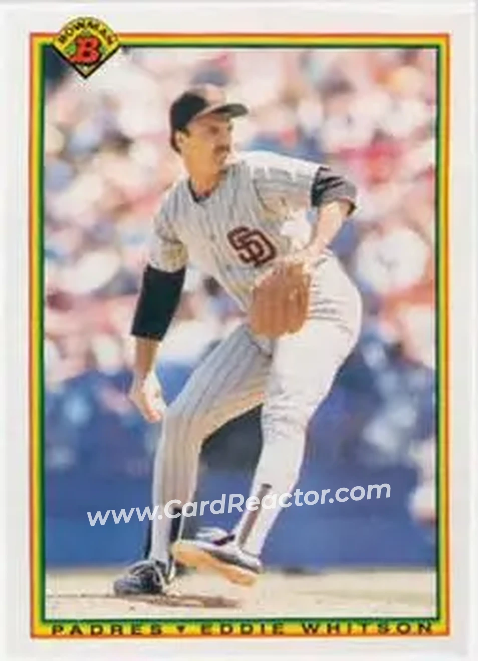 1990 Bowman #204 - Eddie Whitson - San Diego Padres - Front