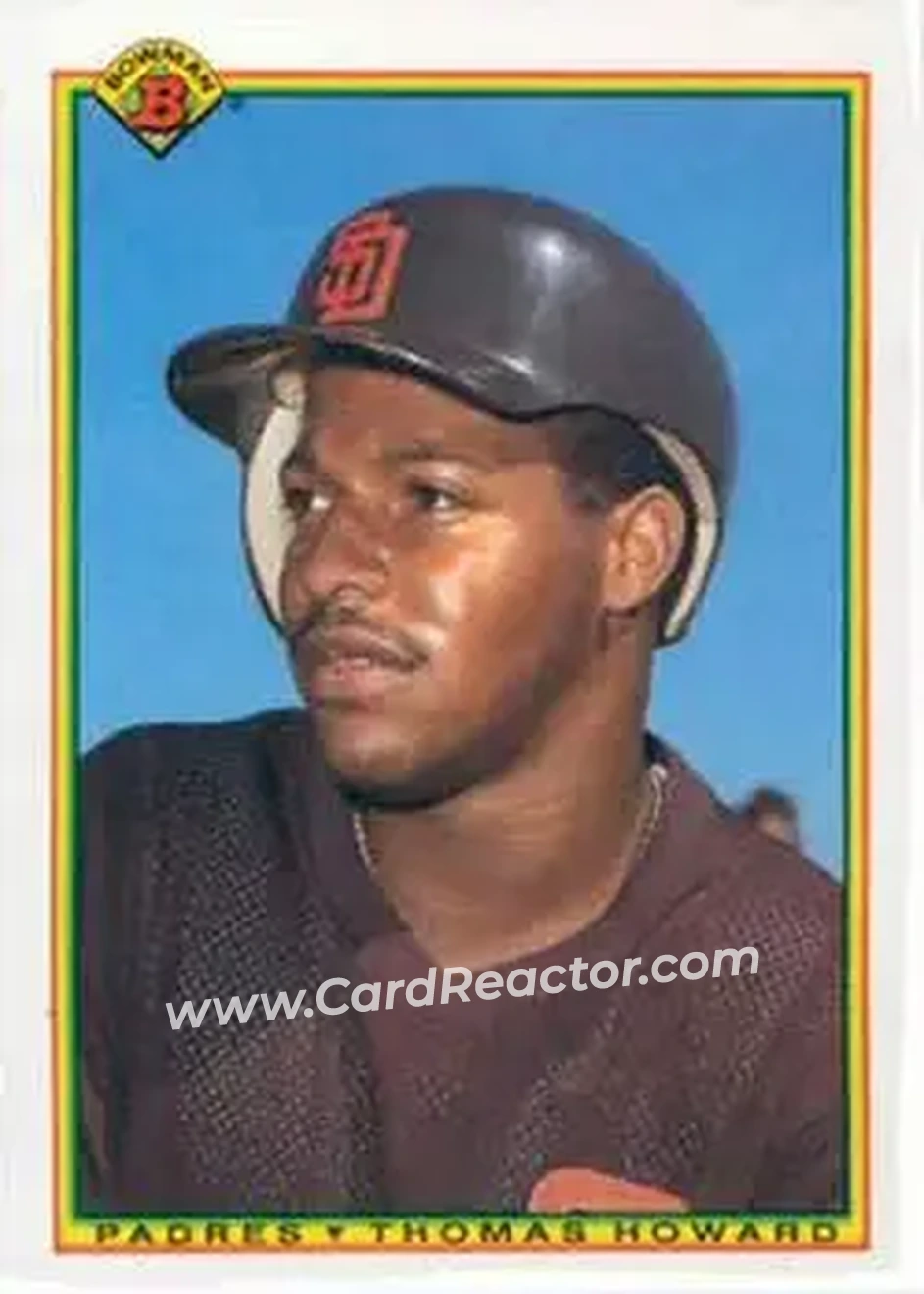 1990 Bowman #212 - Thomas Howard - San Diego Padres - Front
