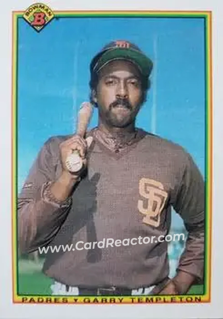 1990 Bowman #215 - Garry Templeton - San Diego Padres - Front 1990 Bowman #215 - Garry Templeton - San Diego Padres - Front