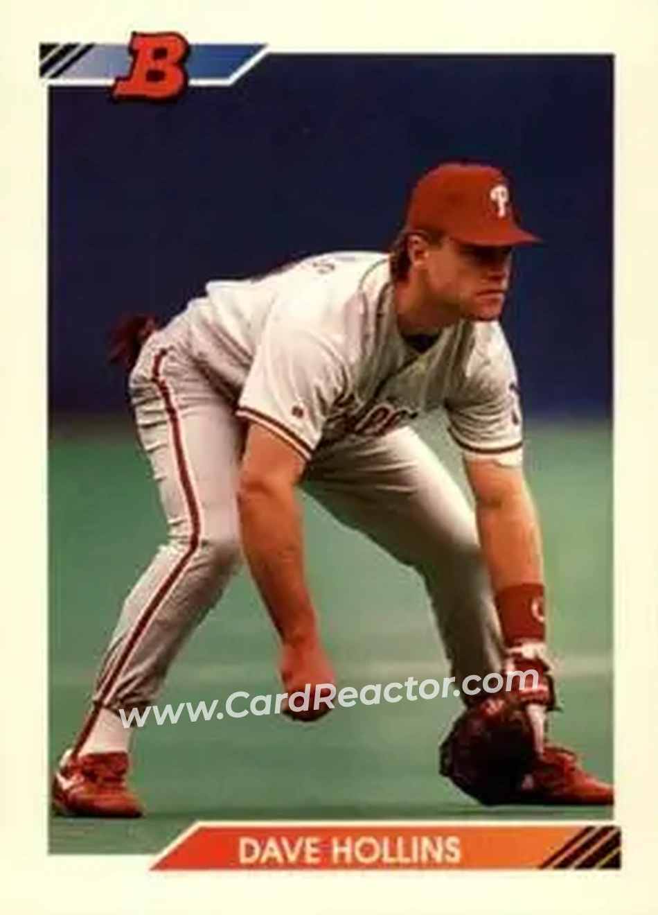 1992 Bowman #6 - Dave Hollins - Philadelphia Phillies - Front 1992 Bowman #6 - Dave Hollins - Philadelphia Phillies - Front