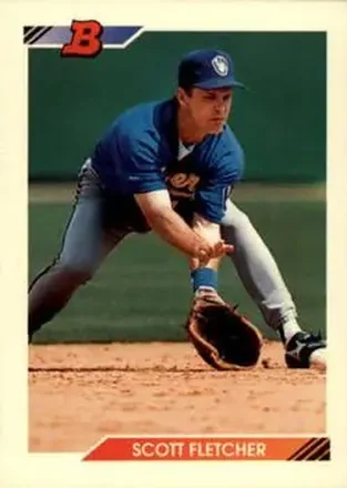 1992 Bowman #7 - Scott Fletcher - Milwaukee Brewers