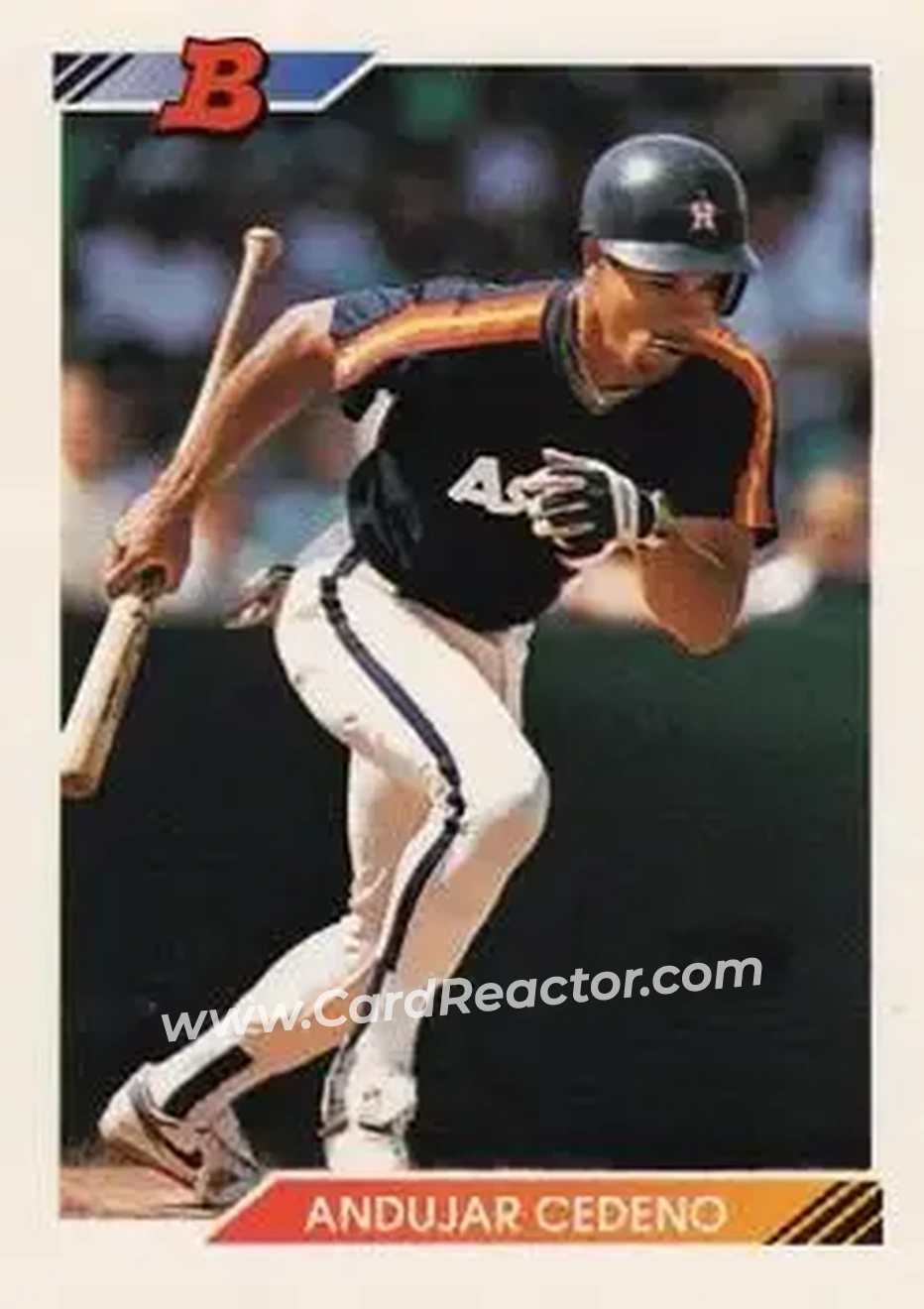 1992 Bowman #9 - Andujar Cedeno - Houston Astros - Front