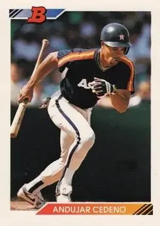 1992 Bowman #9 - Andujar Cedeno - Houston Astros